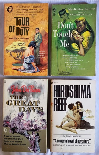 World War II Cold War Era Military War Romance Pulp Paperback Book Lot