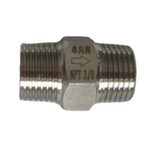 3/8" NPT Male To Male One Way Check Valve 304 Stainless Steel