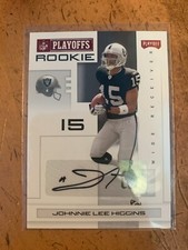 2007 Playoff NFL Playoffs Signatures Red #119 Johnnie Lee Higgins  /100