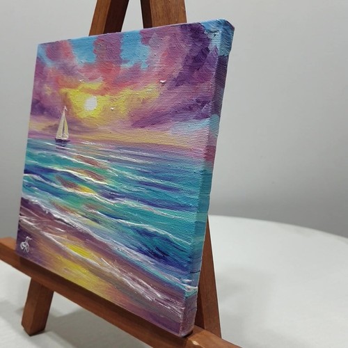 Ukraine Artist Oil Seascape Hand Painted Original Best Gift Wall Art Home Decor - Picture 13 of 23