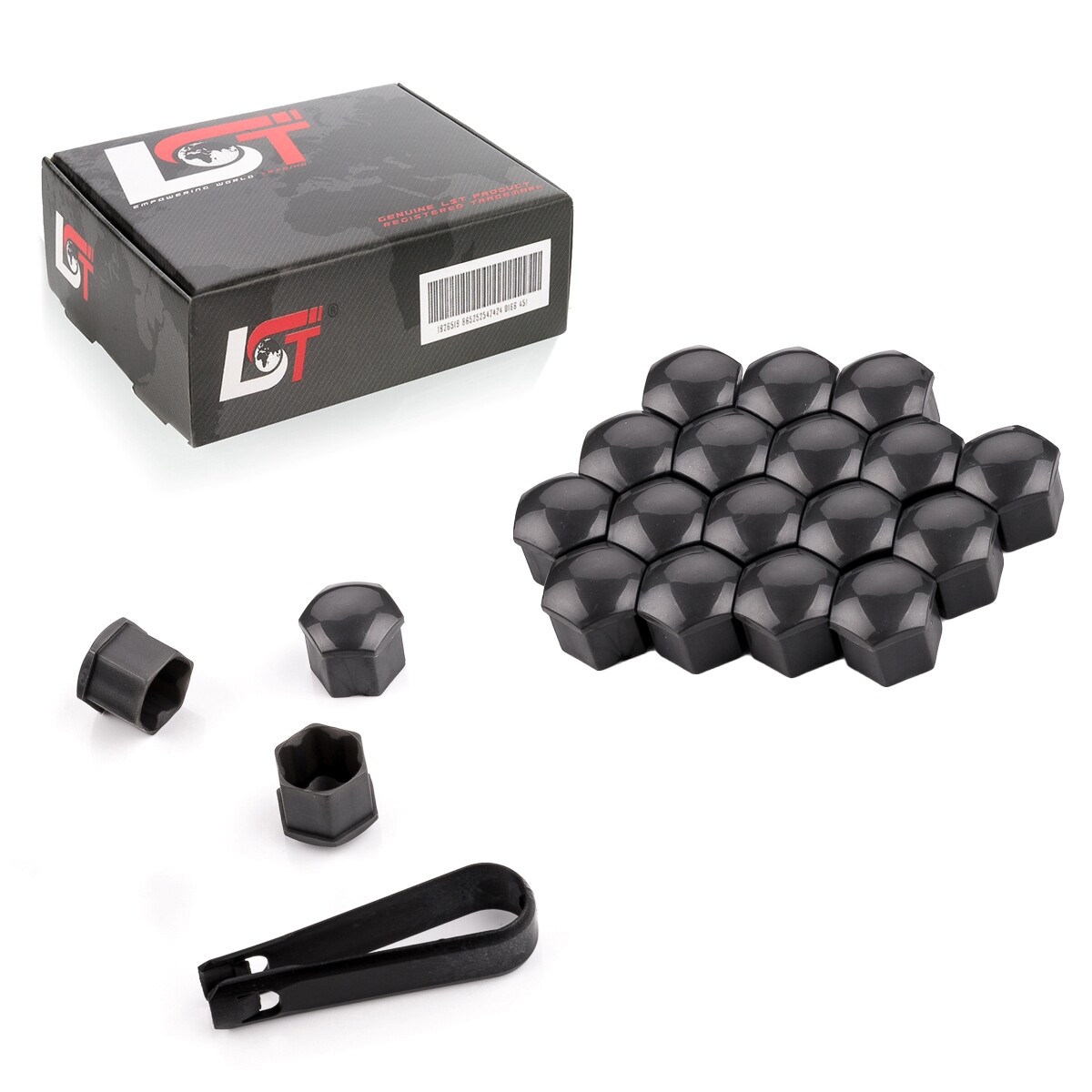 20x Wheel screw caps Shrouds Wheel nuts Set 0 21/32in grey for LANCIA