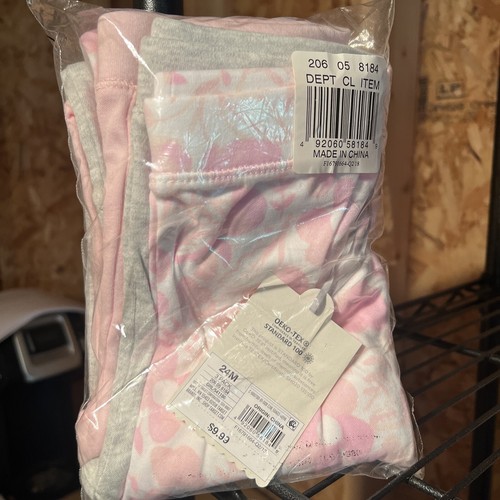 Cloud Island Baby Girls' 3 Pack Pull-on Pants Toddler 24 Months NWT