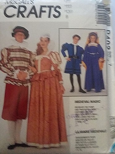 Kid's RENAISSANCE COSTUMES - McCall's PATTERN # P402 - Child's Sz 7 - OOP!