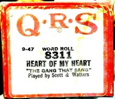QRS Word Roll HEART OF MY HEART Scott Watters 8311 Player Piano Roll