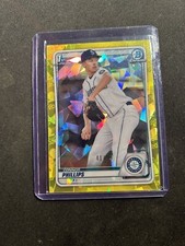 2020 Bowman Chrome Sapphire Connor Phillips Yellow Refractor Prospect 1st /99