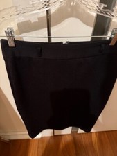 women classy lined black skirt S 4 spring party work office interview evening 