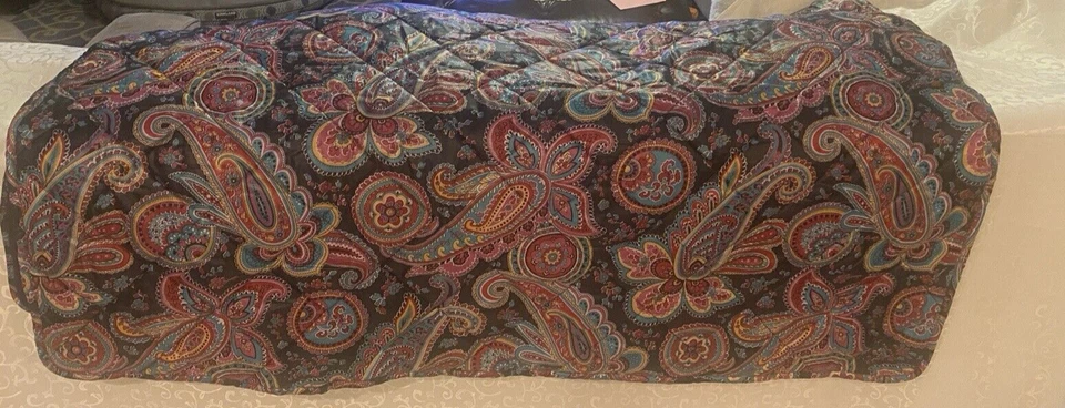 MANTA VERA BRADLEY PAISLEY PARISINA POLAR NEGRA EN MUY BUENA CONDICIÓN Foto 3 de 4