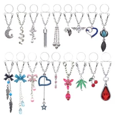 2x Fake Nipple Ring Stainless Steel Non Piercing Dangle Clip On Nipplering Clamp