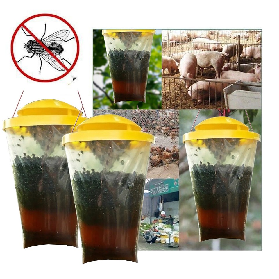 Outdoor Farm Fly Trap with Bait Pest Control Fly Trap Pack Effective