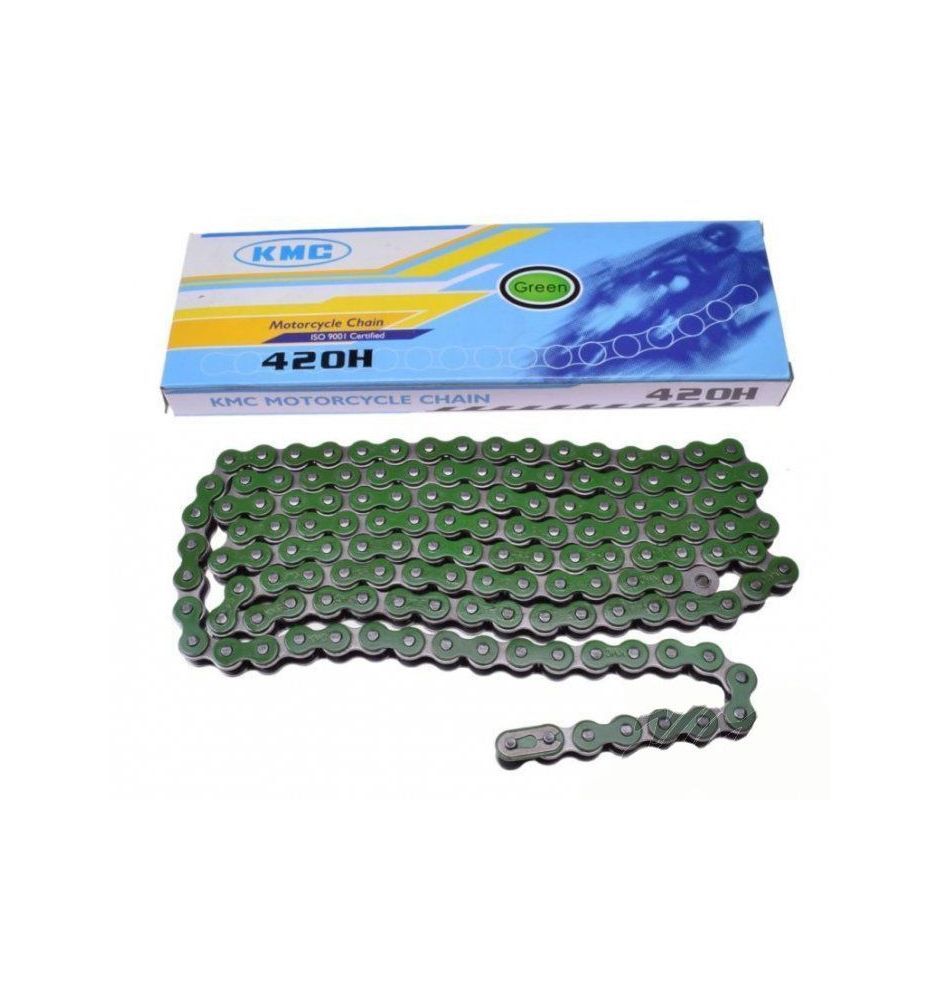 Chaîne de transmission KMC 420H verte renforcée anti-étirement