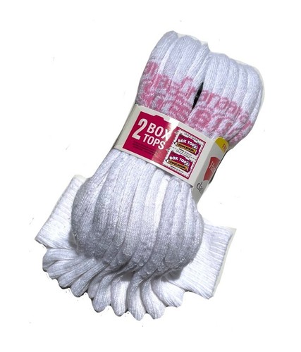 Hanes Classics Girls Ankle White Socks 6 pairs Small Shoes Size 6-10.5 - Picture 5 of 5