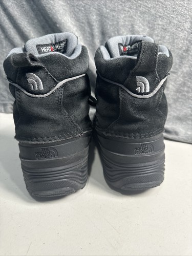 The North Face Kids Size 1 Insulation Waterproof Hiking Black Boots Hear Seeker - Picture 7 of 11