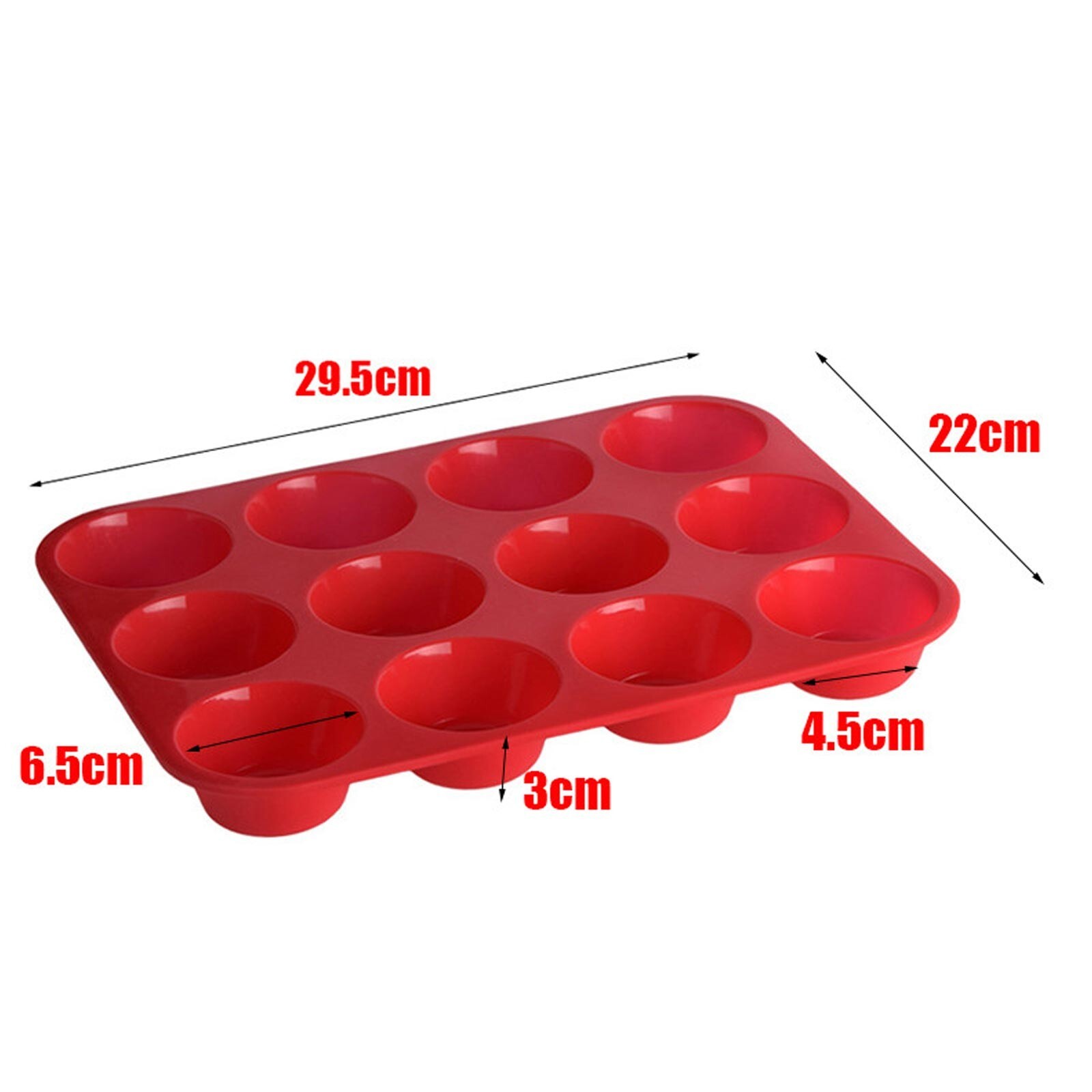 12 Grids Silicone Muffin Cupcake Cookie Chocolate Pan Baking Mould
