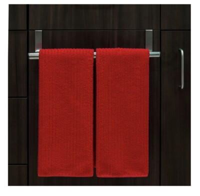 Adjustable Towel Rack Over the Cabinet Door Bar Organization Counter Modern