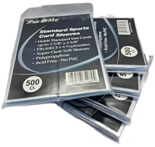 (2,500 Sleeves) Pro-Safe Standard Sports Trading Card Sleeves Fits Toploaders