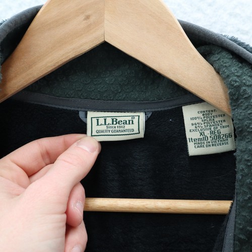 L.L. Bean Jacket Men's XL Gray Adventure Hybrid Fleece High Pile Gorpcore Hiking - Picture 8 of 12