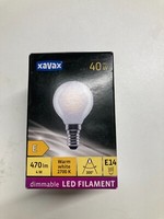 Xavax Led-Filament E14 4W (=40W) 230V Warmwe. 2700K 470Lm Dimm Matt Tropfenlampe