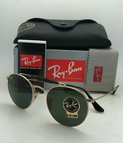 New RAY-BAN Sunglasses RB 3747 001 50-21 145 Arista Gold Frame w/ G15 Green Lens - Picture 11 of 12