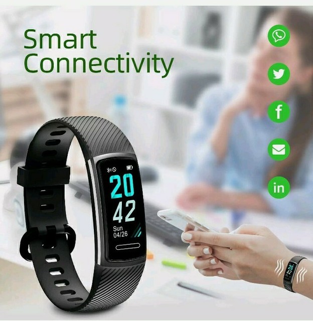 Teminice High-end Fitness Trackers HR Activity Trackers Health Exercise Watch W for sale online