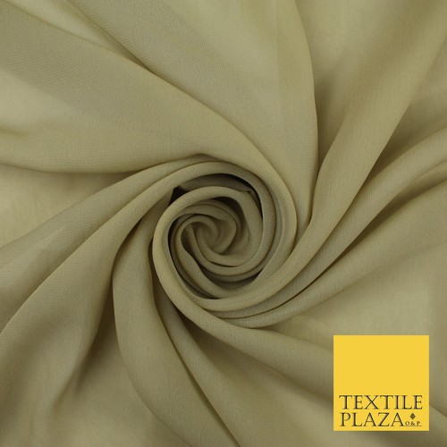 70 COLOURS Plain Dyed Chiffon Fine Soft Georgette Sheer Dress Fabric 57" Wide - Picture 102 of 209