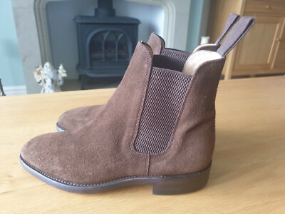 loake black suede chelsea boots