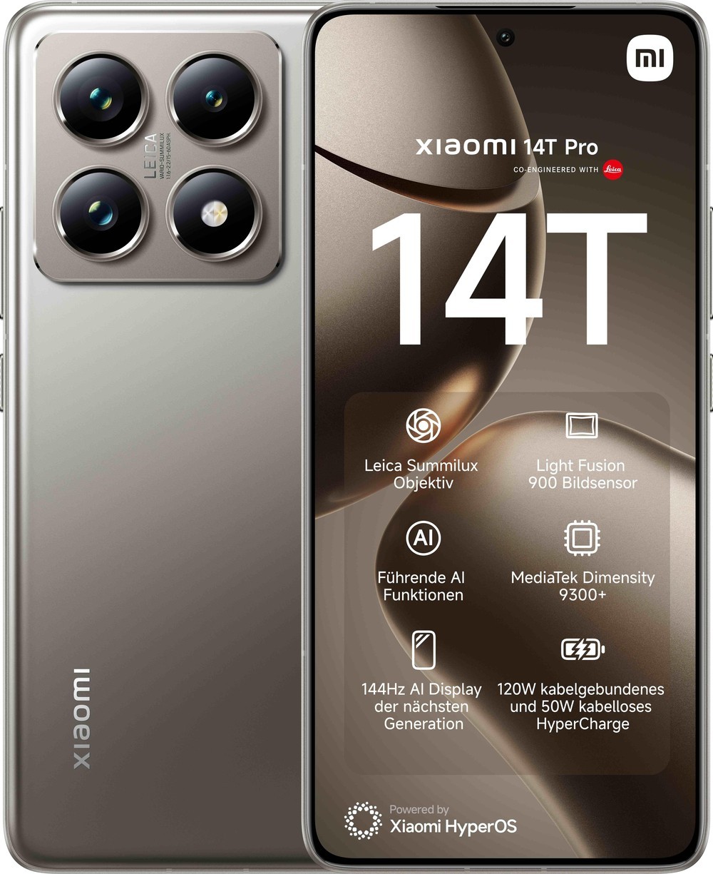 Смартфон Xiaomi 14T Pro 5G 12GB + 512GB Titan Gray #1907082
