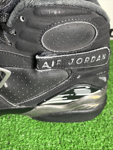 Nike Air Jordan 8 Retro Cromo 305381-003 Hombre Talla 9 Negro Plata 2015 - Imagen 6 de 11
