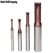 HRC68 UNC3/8 UNF9/16 UNC6-32 Carbide Thread Milling Cutter Three Teeth End mills