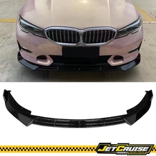 Fits 19-22 BMW G20 3-Series Sport Line Front Bumper Lip Splitter Gloss Black PP