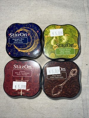 MIDI INK PADS - STAZON - Set Of 3 New And A Bonus Opened