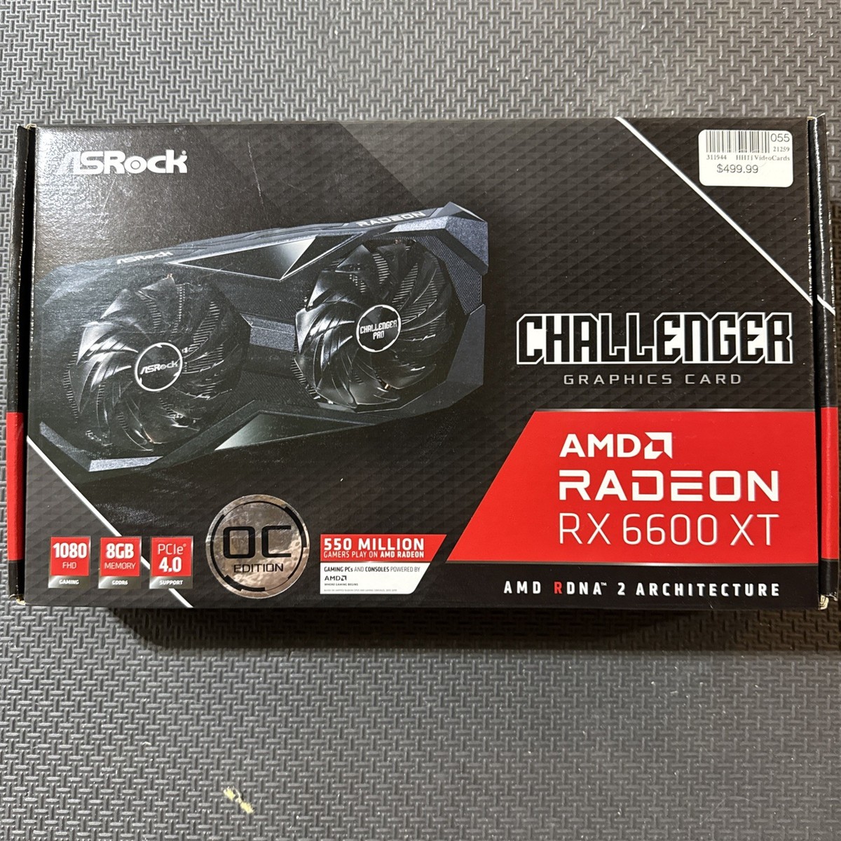 ASRock Radeon RX 6600 XT Challenger D OC 8GB GDDR6 Graphics Card