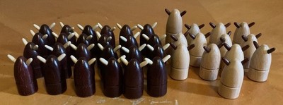 Hnefatafl Viking Chess Game Wood Attacker Piece Not Complete