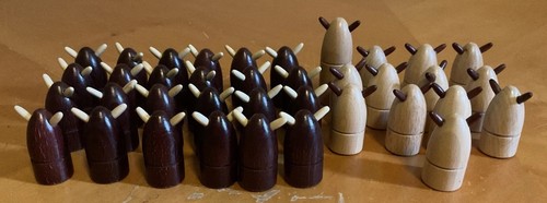 Hnefatafl Viking Chess Game Wood Attacker Piece Not Complete