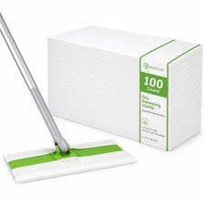 RAINFLOW 100 Count Dry Sweeping Cloths Disposable Mop Pads Refills Compatibl...