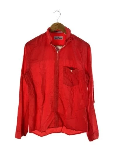 STONE ISLAND Macchiato Giacca M Cotone ROSSO Solido 581512702