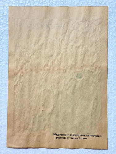 Roy Lichtenstein (Handmade) Drawing on antique paper Signed and Sealed. - Picture 2 of 2