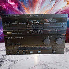 Kenwood A-92 Stereo Amplifier 2Ch HiFi + X-92 Double Cassette Deck Full Service!