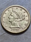 1873 $ 2.5 Dollar Fine Gold Coin Liberty Head closed 3 Beauty!!!!