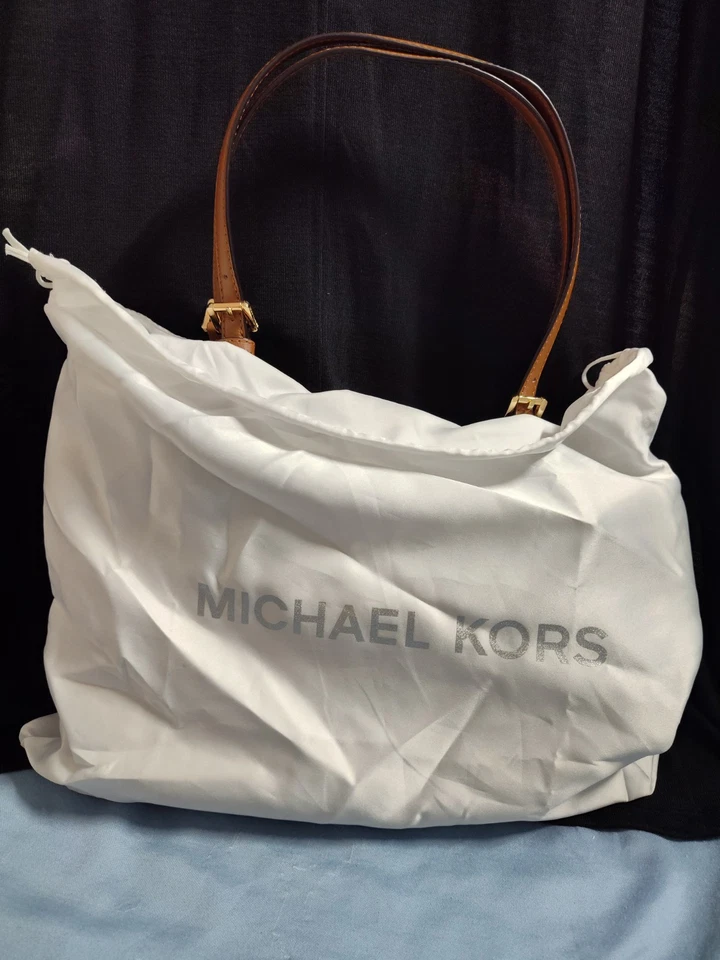 Bolso de Mano Michael Kors Marrón Claro Firma Jet Set Cuero Hombro Grande Foto 3 de 4