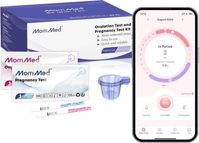 MOMMED 80 Ovulation Test and 25 Pregnancy Tests (HCG25-LH80), HCG Test Strips...