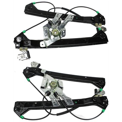 Pair Window Regulators Glass Set of 2 Front Driver & Passenger Side Left Right