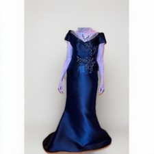 Elegant, Black Terani Couture Off The Shoulder Evening Gown. Size 6