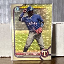 2022 Bowman Chrome Luisangel Acuña SUPERFRACTOR #BCP-232 1/1 Prospects Rangers!!