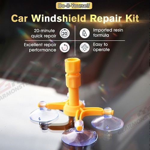 Car Windshield Windscreen Glass Scratch Chip Crack Repair Fix Tools DIY Kit Hnuo - Foto 11 di 12