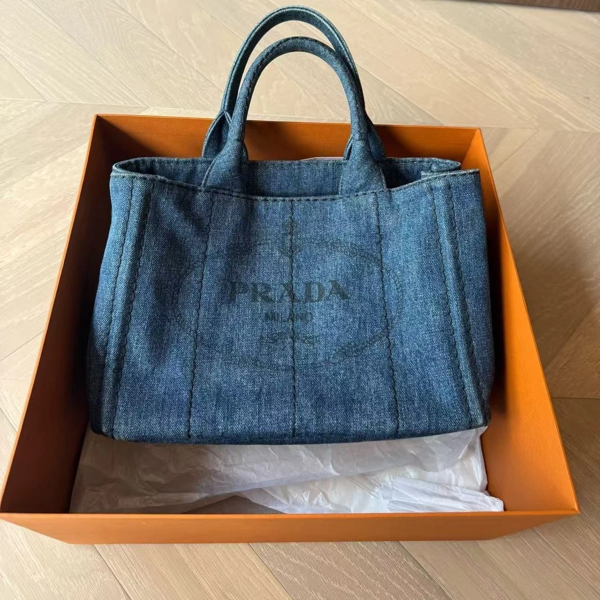 PRADA Denim Exterior Tote Bags & Handbags for Women for sale | eBay