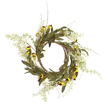 Lot of 2 Artificial Sunflower 12" Rings / Small Wreaths