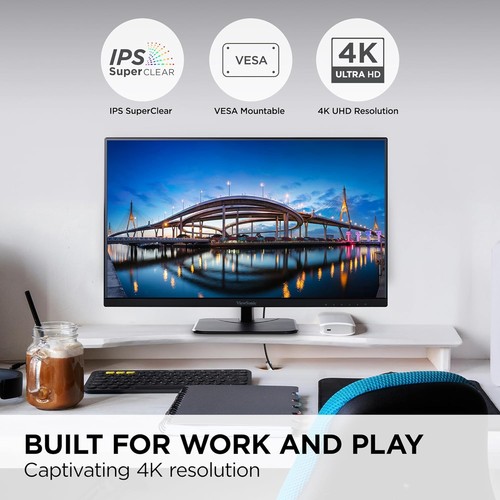 ViewSonic VA2756-4K-MHD-S 27" 4K Monitor Ultra-Thin Bezels Certified Refurbished - Picture 2 of 8