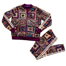 ADIDAS ORIGINALS X FARM RIO Limited Edition Crochita Jacket Pants Leggings Set L