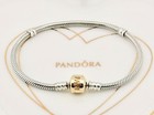 Neu Original Original Pandora Moments Armband & massiver 14K Gold Verschluss 590702HG