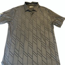 Nike Golf Tour Performance Dri-Fit Mens Black Polo Shirt With Logo Size XL